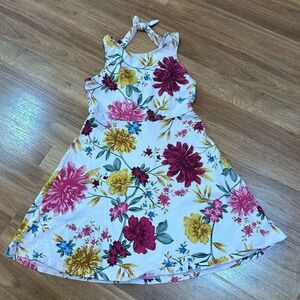 Old Navy girls pink floral dress size medium